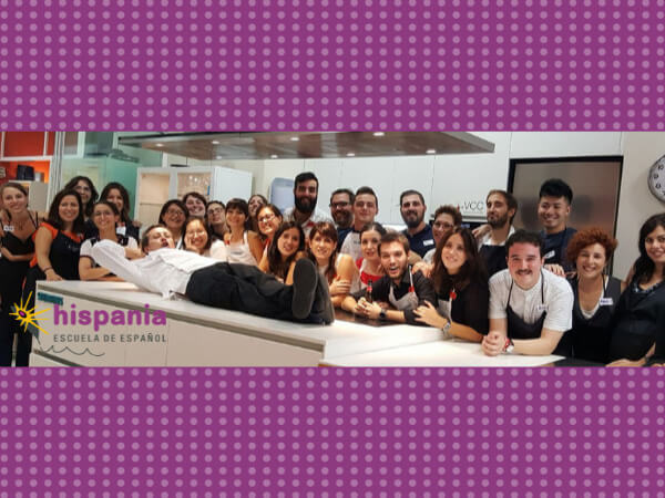 Equipo de Hispania, escuela de español en curso de cocina