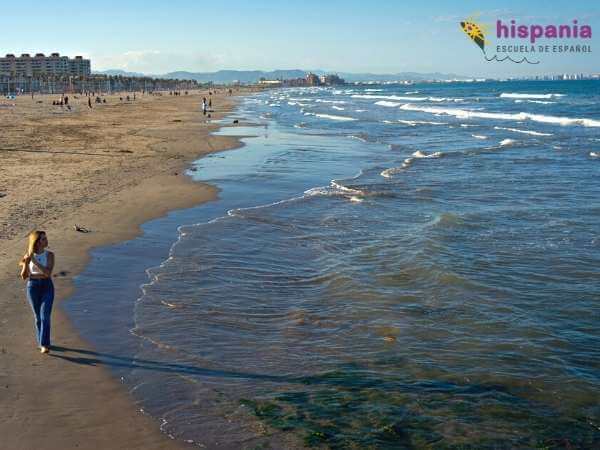 Clima en las playas de valencia. Hispania, escuela de español