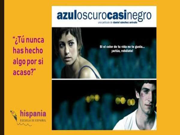 Película española Azul oscuro casi negro. Hispania, escuela de español