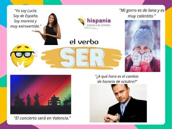 Usos del verbo ser. Hispania, escuela de español
