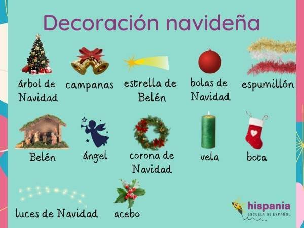 Decoración navideña. Hispania, escuela de español