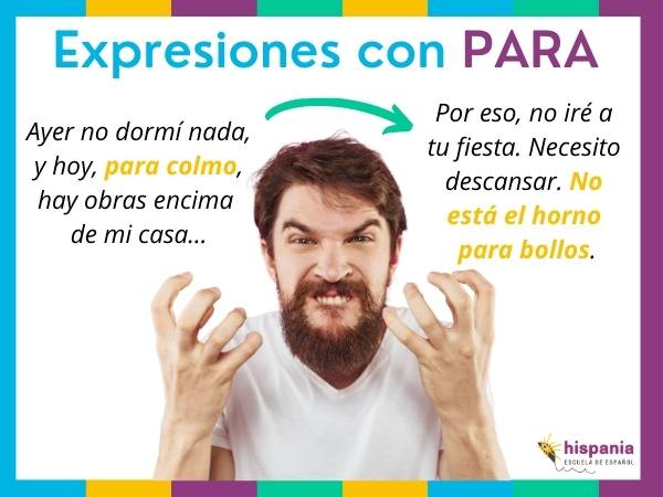 Expresiones o conectores utilizados con PARA. Hispania, escuela de español