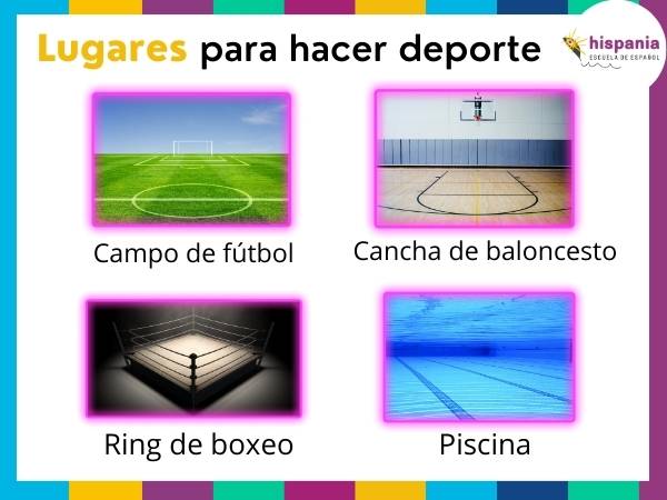 Lugares para practicar deporte. Hispania, escuela de español