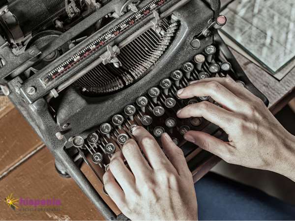 Máquina de escribir. Hispania, escuela de español
