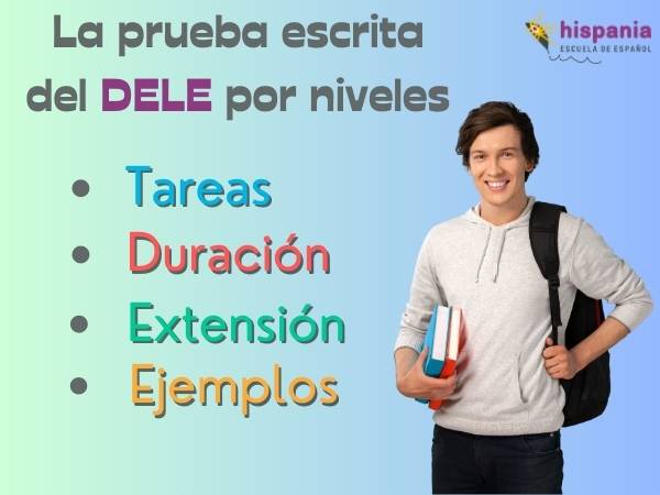Pruebas escritas examen DELE por niveles. Hispania, escuela de español