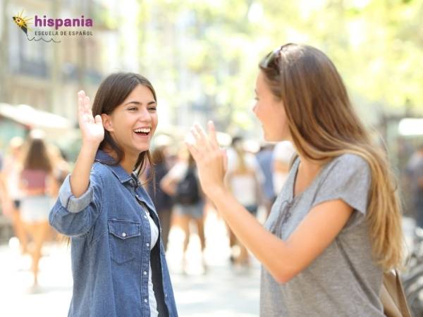 Expresiones para saludar y despedirse en español. Hispania, escuela de español