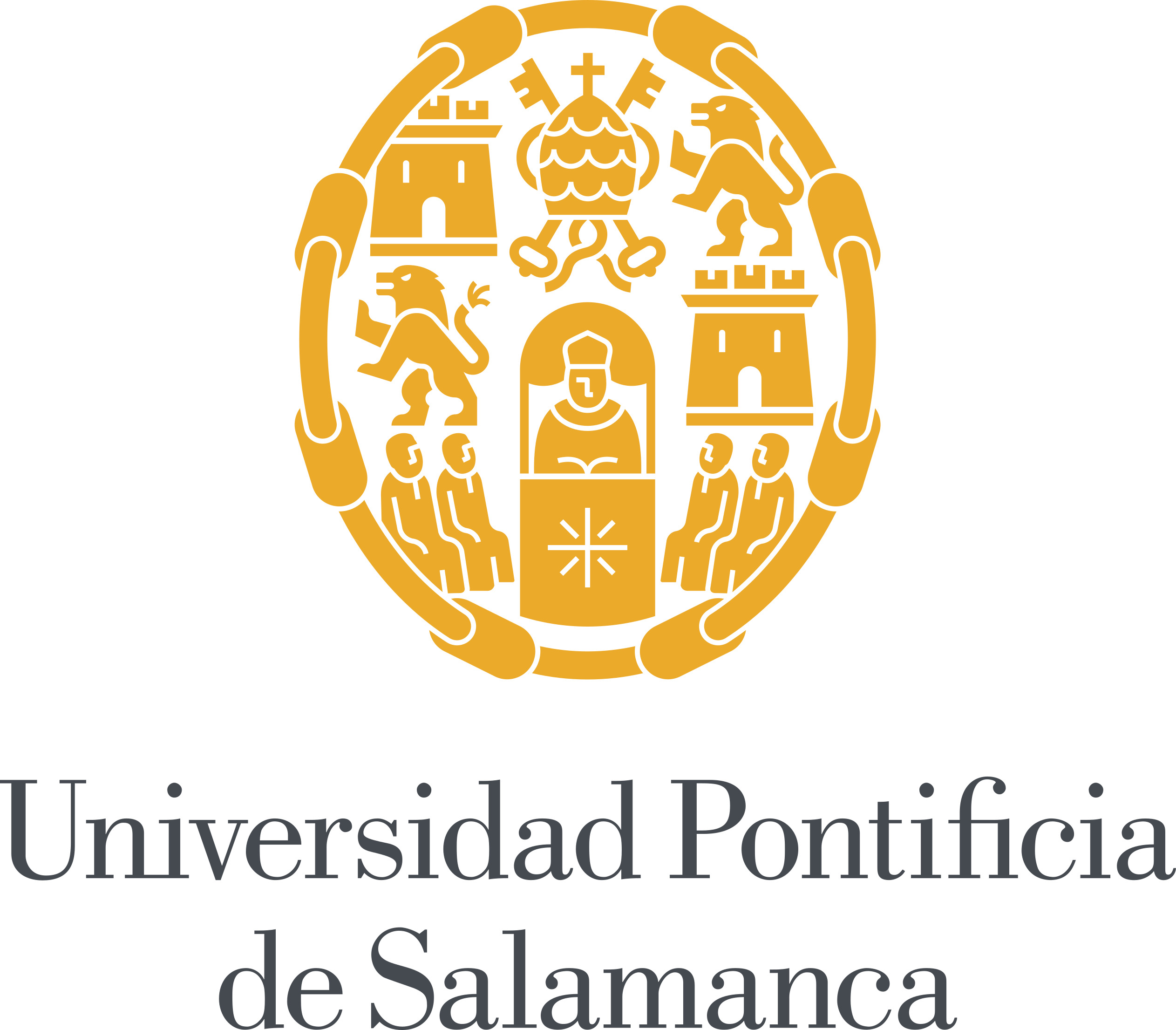 Logo of the Pontifical University of Salamanca, collaborator of Hispania escuela de español
