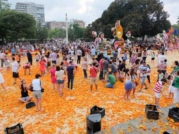 Celebration of the Battle of Flowers in Valencia