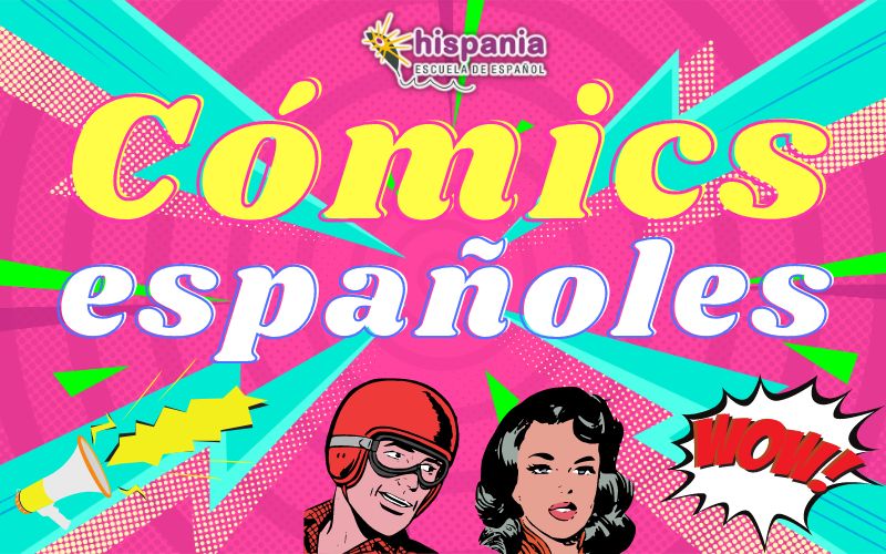 Personages uit Spaanse strips. Hispania, escuela de español